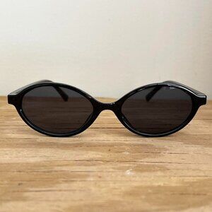 classy sporty dope black round slim sunglasses